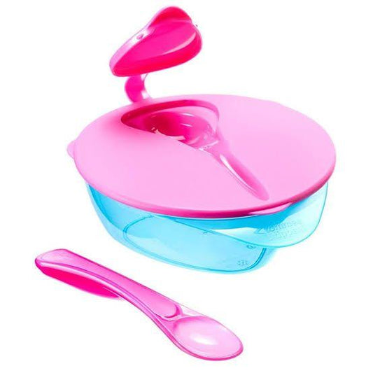 Tommee Tippee - Explora Feeding Bowl With Lid and Blue Spoon - Smiling Rainbow Baby Store