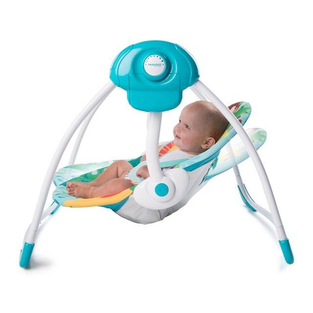 Bright Starts Safari Surprise Portable Swing - Smiling Rainbow Baby Store